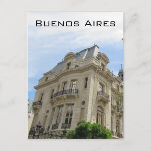 buenos aires classic architecture postcard