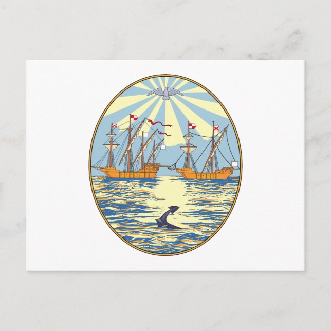 Buenos Aires Coat of Arms Postcard (Front)