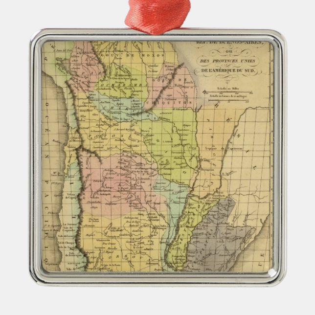 Buenos Aires Metal Tree Decoration (Front)