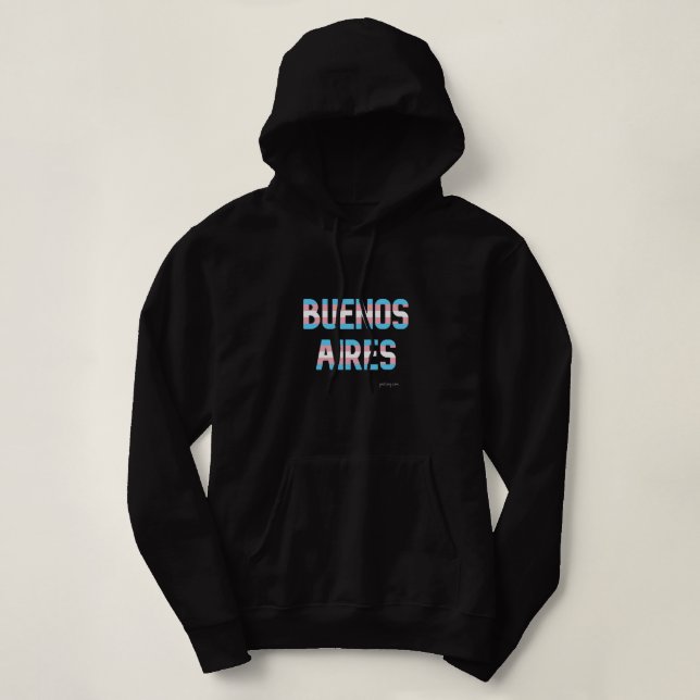 Buenos Aires Pride Transgender Flag Hoodie (Design Front)