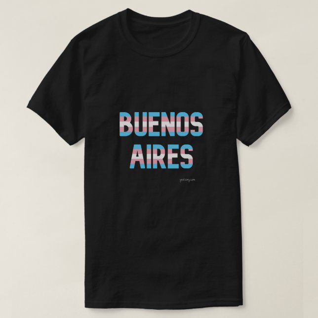 Buenos Aires Pride Transgender Flag T-Shirt (Design Front)