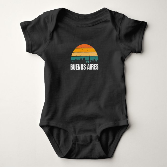 Buenos Aires Retro  Baby Bodysuit (Front)