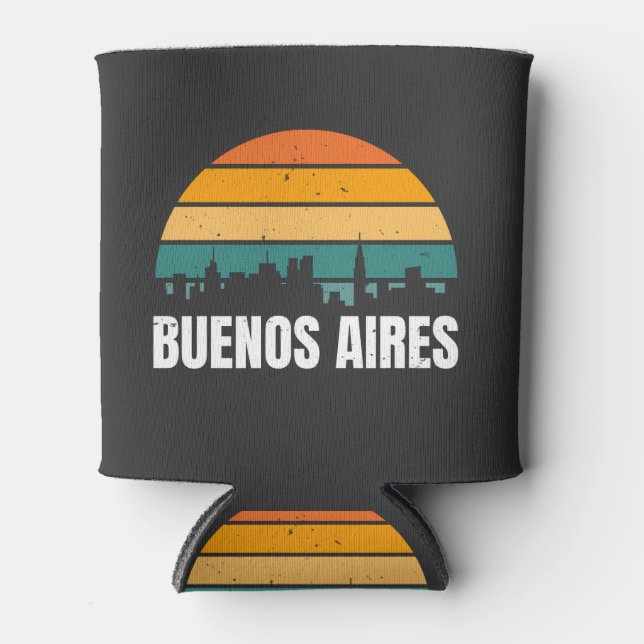 Buenos Aires Retro  Can Cooler (Front)