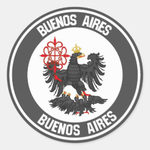 Buenos Aires Round Emblem Classic Round Sticker