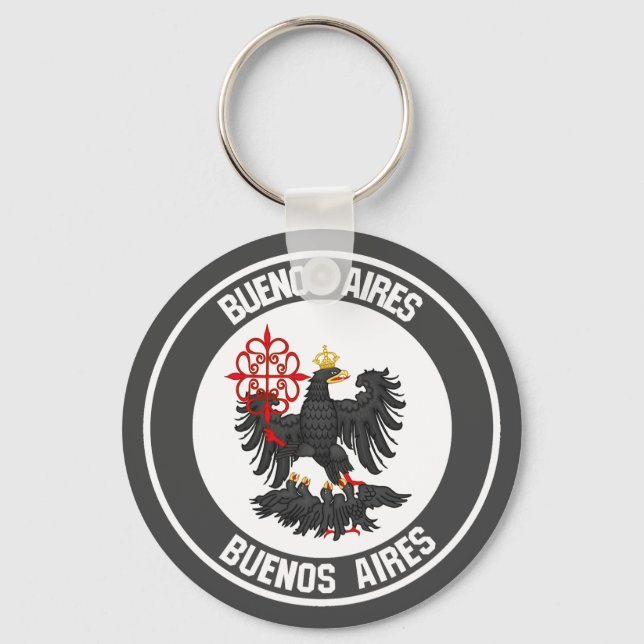 Buenos Aires Round Emblem Key Ring (Front)