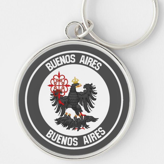 Buenos Aires Round Emblem Key Ring (Front)