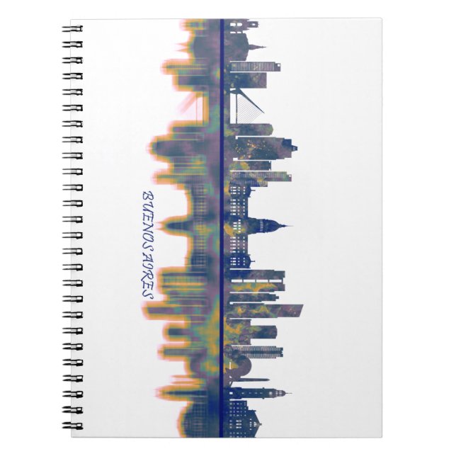 Buenos Aires Skyline Notebook (Front)