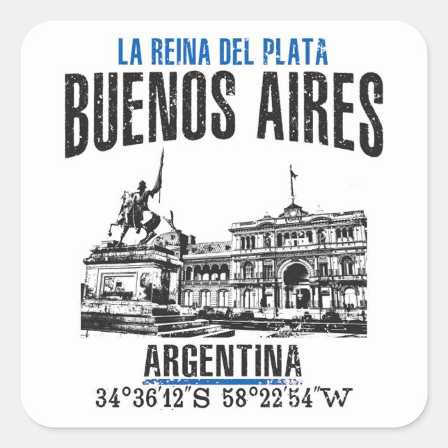 Buenos Aires Square Sticker (Front)