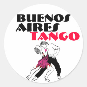 Buenos Aires Tango Classic Round Sticker
