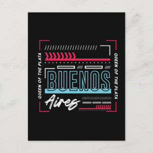 Buenos Aires Typography Graphic Modern Argentina Postcard