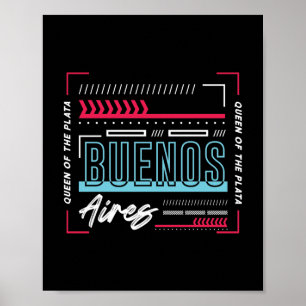 Buenos Aires Typography Graphic Modern Argentina Poster