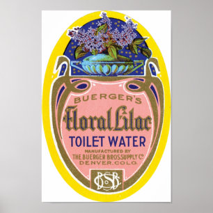 Buerger's Floral Lilac Toilet Water Poster