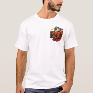 Buff Bald Eagle Patriotic Strength and Freedom T-Shirt
