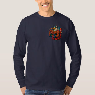 Buff Bald Eagle Patriotic Strength and Freedom T-Shirt