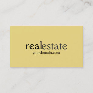 Buff Beige Real Estate Agent Business Card