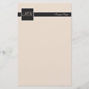 Buff & Black Colour Block Stationery