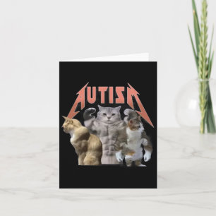 Buff Cats Autism Meme Card