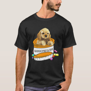 Buff Cocker Spaniel Antidepressant T-Shirt