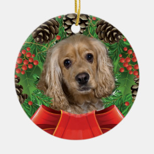 Buff Cocker Spaniel Christmas Ornament
