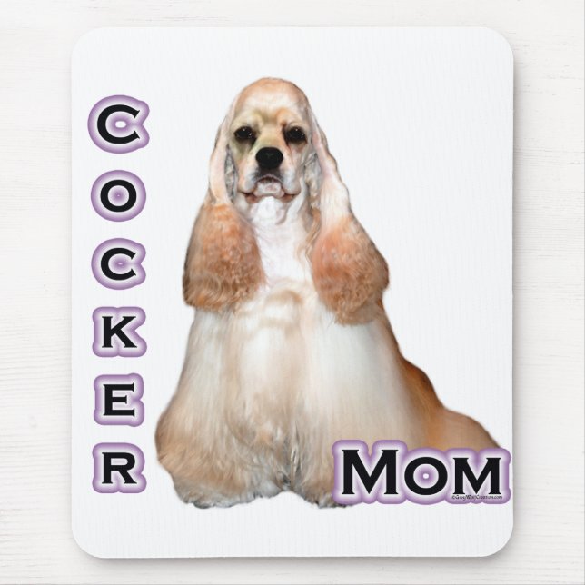Buff Cocker Spaniel Mum; Cocker Spaniel Mum Mouse Mat (Front)