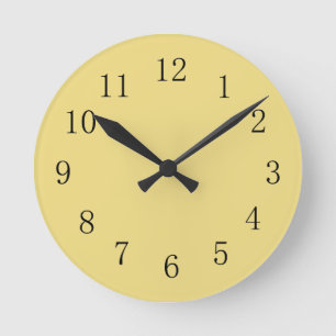Buff Coloured Kitchen Wall Clock