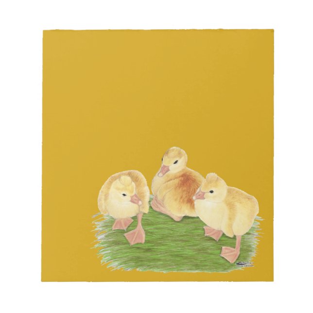 Buff Goslings Tufted Notepad (Front)