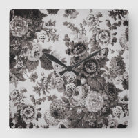 Buff Grey Taupe Vintage Floral Toile No.3