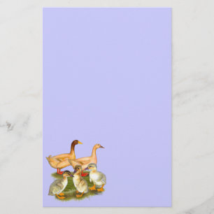 Buff Orpington Duck Family Stationery