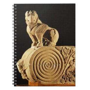 Buff sandstone architrave with griffin, Sanchi, MP Notebook