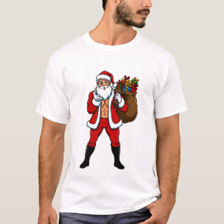 Buff Santa Blowing Kiss! Ripped Abs & Sweet Christ T-Shirt