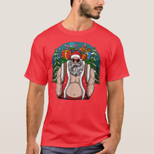 Buff Santa Clause Liftmas Merry Christmas Ugly Swe T-Shirt