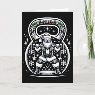 Buff Santa Kettlebell Christmas Card