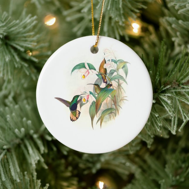 Buff-tailed Velvet-breast, Tree Ceramic Tree Decoration (Tree)