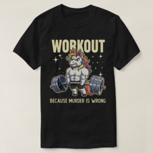 Buff Unicorn Lifting Weights Workout  T-Shirt
