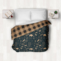 Buffalo Adventures Black and Gold Plaid ID599