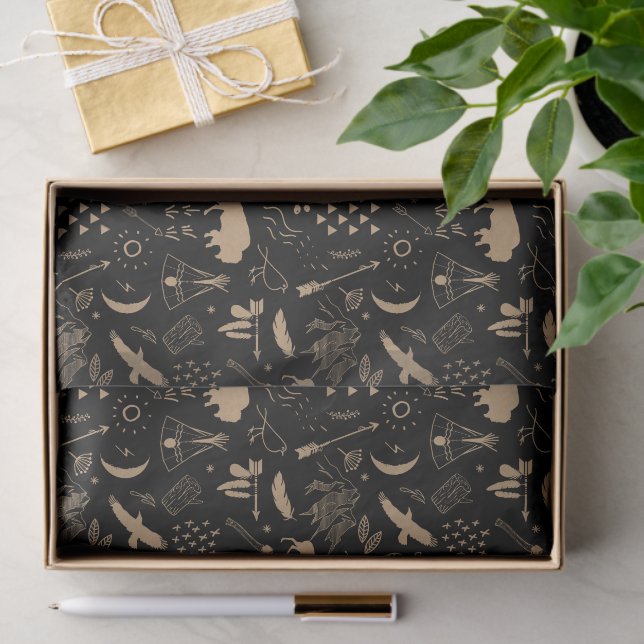 Buffalo Adventures Pattern Kraft Paper ID599 (Gift)