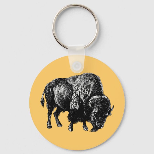 Buffalo American Bison Key Ring (Front)