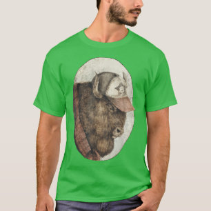 Buffalo American Bison wearing a basecap snow West T-Shirt