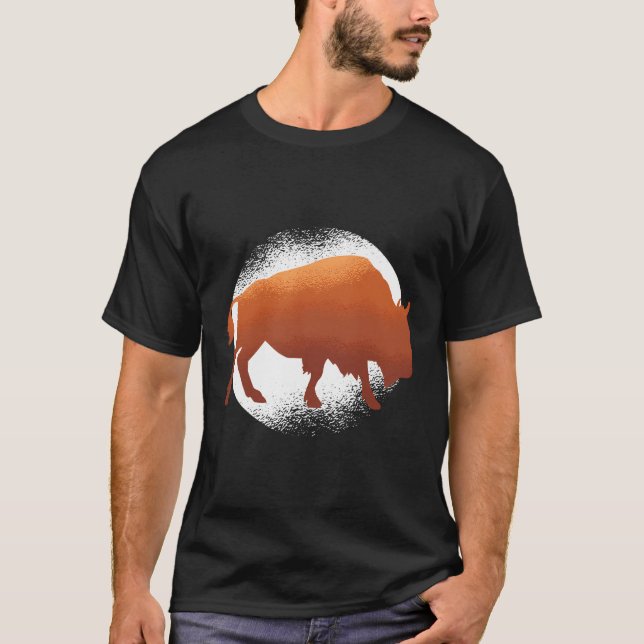 Buffalo American Bison Western Gift T-Shirt (Front)