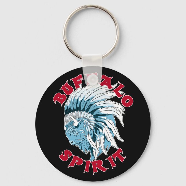 Buffalo Animal Spirit Key Ring (Front)