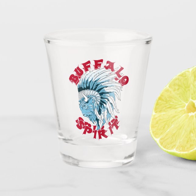 Buffalo Animal Spirit Shot Glass (Front)