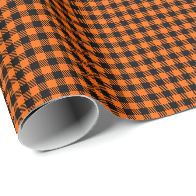 Buffalo autumn orange and black wrapping p paper (Roll Corner)