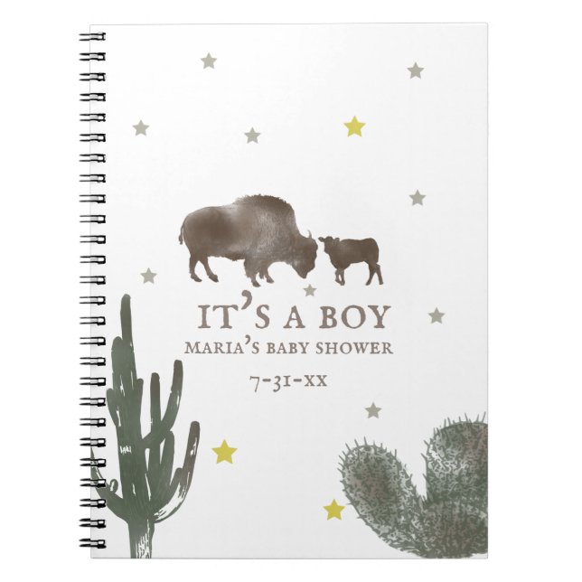 Buffalo Baby Shower Guest Book (Front)