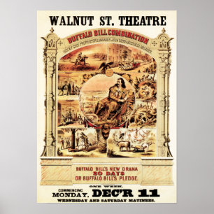 BUFFALO BILL American Walnut Street Theatre Advert Poster