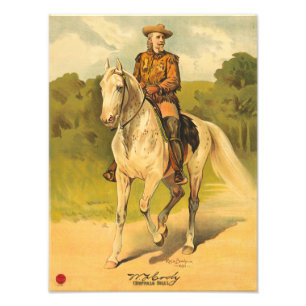 Buffalo Bill Cody on Horse Photo Print