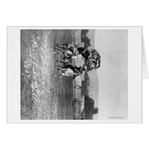 "Buffalo Bill" Cody Riding Horse next to Native