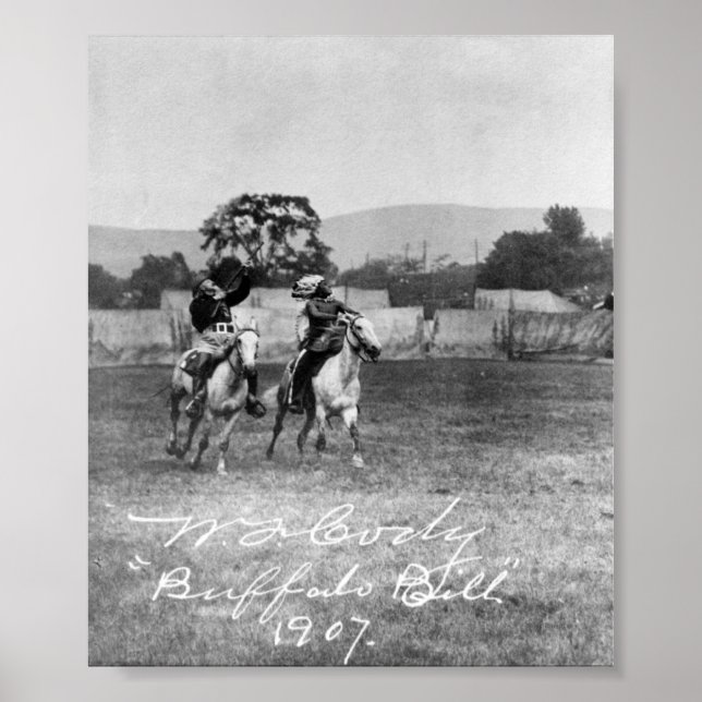 "Buffalo Bill" Cody Riding Horse Poster (Front)