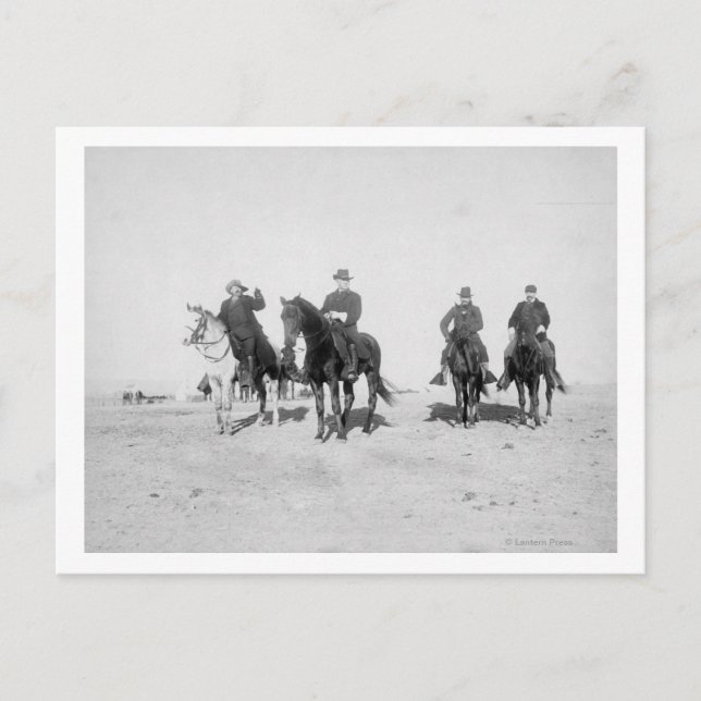 Buffalo Bill, General Miles, Captain Baldwin Postcard (Front)