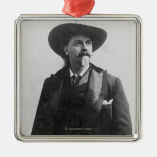 Buffalo Bill Portrait Metal Tree Decoration