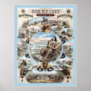 Buffalo Bill ~ Vintage Advertising Poster. Poster